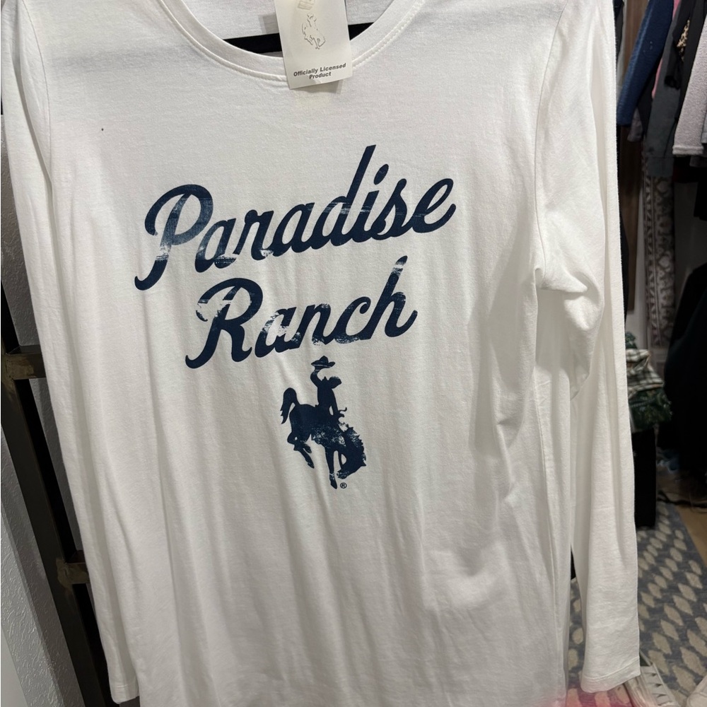 White Paradise Ranch Long Sleeve Tee
